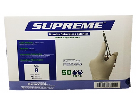 GUANTES CIRUGIA NO ESTERIL T: M.8 X50PARES