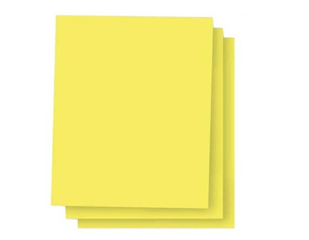 CARTULINA OFICIO X100 AMARILLA