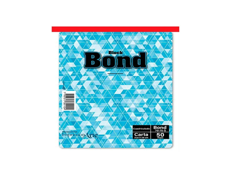 BLOCK BOND CARTA CUADROS X50 HJ