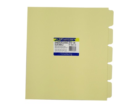 GUIA CLASIFICADORA 105X5 CARTULINA COLOR PASTEL