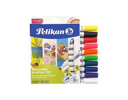 MARCADOR GRAFICO 751 N X 10 SURTIDO