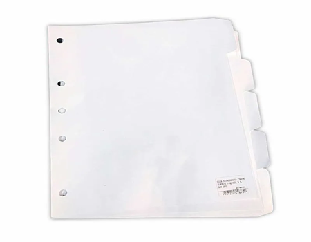 GUIA CLASIFICADORA 105X5 CARTULINA BLANCA